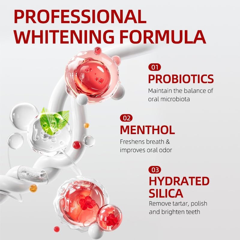 Miniatura 8 de Sp-6 Pasta dental blanqueadora probiótica, una pasta dental sin flúor para limpiar los dientes, mantiene las encías blancas y saludables, con un