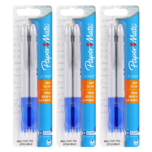 Paper Mate X- Tend Retractable Ballpoint Pen - Transparent Body, Blue ...
