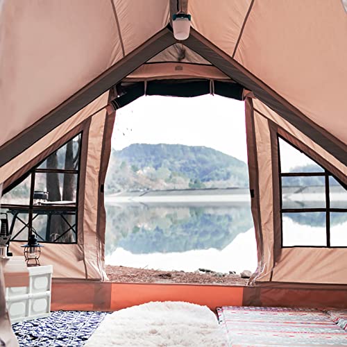 Carpa inflable de algodón retro para camping, 5-6 personas miniatura 2