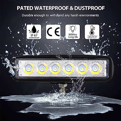 2x 3'' Inch LED Work Light Cube Pods Driving Work Fog SPOT Light /FLOOD 4WD ATV