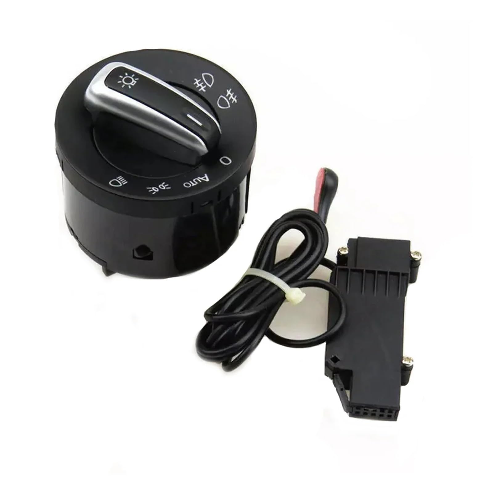 Bouton chromé interrupteur de phare au design soigné pour Passat B6 - 7