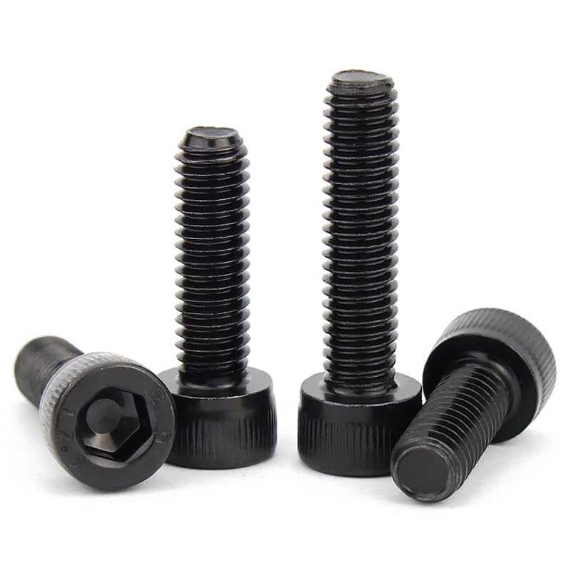 12.9 Grade High-Strength Cup Head Hex Socket Screw Black Cylindrical Full Tooth Bolt M1.4 .6 M2 .5 M3 M4M5M6M8~M20(20mm,M10 (10Pcs))