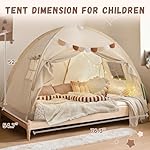 Sherilyn Full Size Bed Canopy Bed Tents Dream Tent on Bed Privacy Space Blackout Sleeping Tents Indoor Breathable Portable Cottage Drafty Room Floor Bed Tents (Large) - Image 2