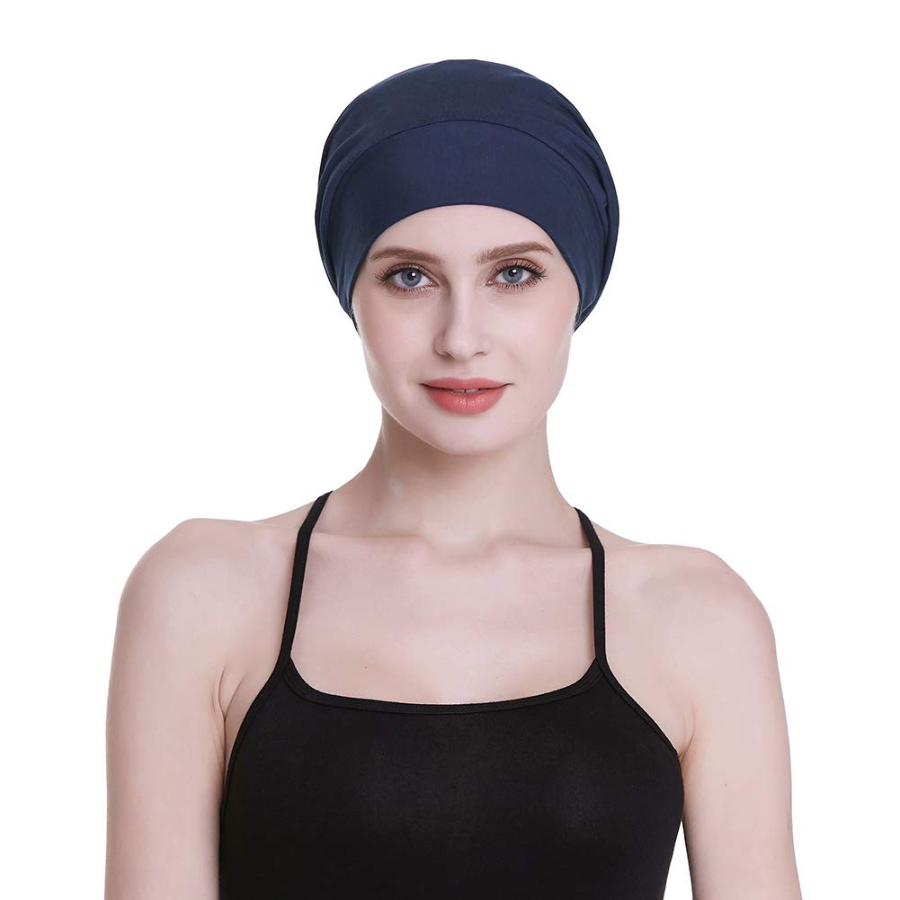 Gorro de dormir con forro de satén de seda, interior de 19 mm, 100 % seda de morera, viscosa natural, transpirable para el cabello
