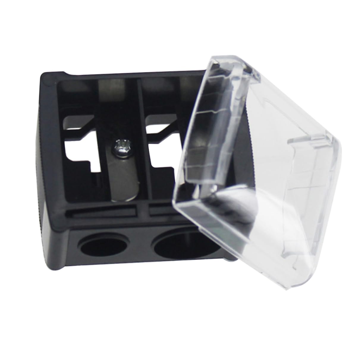 TOVINANNA E Eyebrow Pencil Sharpener Pencil Sharpener for Eyebrow Tool Double Holes for Lip Liner Eyeliner Compact Easy to Use