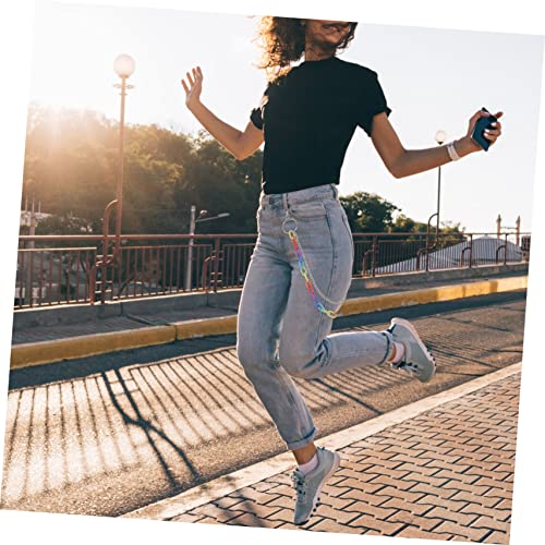 MERRYHAPY Rainbow Pants Belt Chain Waist Decor Stylish Belt for Women's Fashion Accessory2