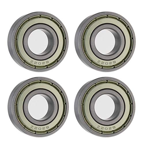 4 piezas 6202ZZ 15x 35x11mm rodamiento de bolas profundo de acero con doble blindado pre-lubricado para motores eléctricos maquinaria eléctrica