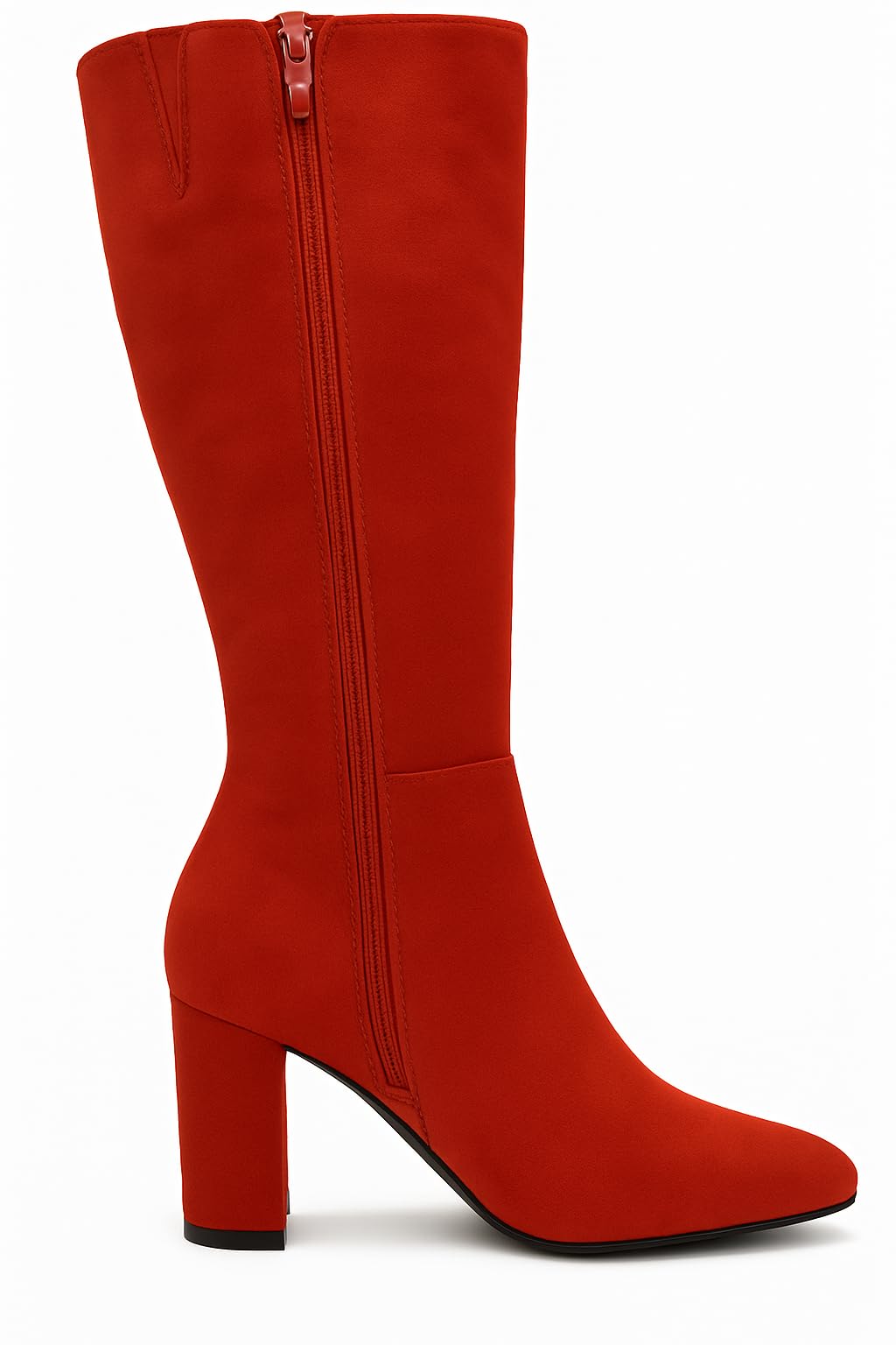TruFox Klassische Damen-Stiefel, kniehoch, Blockabsatz