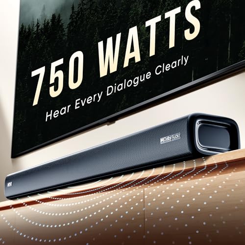 Image of Mivi Fort H750 Soundbar Dolby Audio[] Home Theatre -750W | 5.1 Channel | 3 in-Build Speakers | 2 Satellite Speakers | 1 Sub-woofer | Multiple EQ & Input Modes | Made in India Sound bar