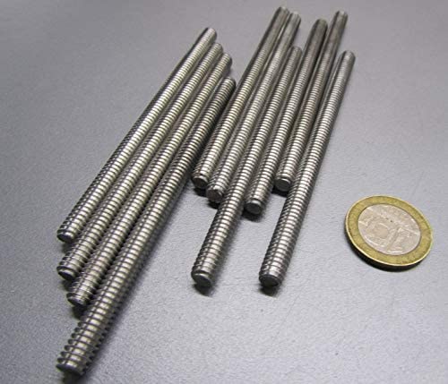 Aluminum Fully Threaded Rod RH 1/4"-20 x 4.0 Length 10 Pcs