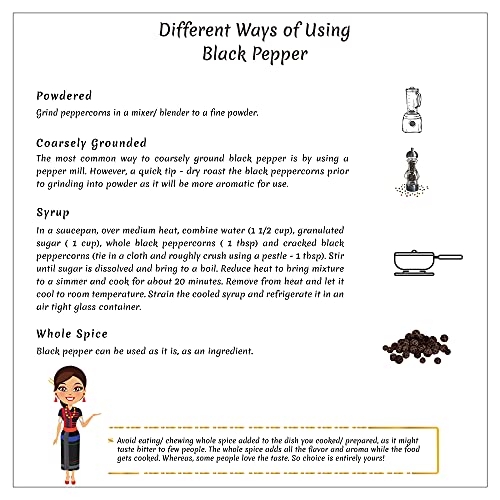 Image of Sattva Sugandha - Whole Black Pepper 10MM Bold 100% Natural Idukki District Kerala Pure Kali Mirch Naturally Grown Highly Aromatic Immunity Booster Product of India (800g)