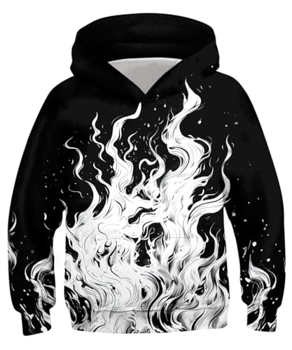 Image of Lovekider Boys Hoodies Sweatshirt Cool 3D Print Pullover with Big Pocket for Kids Fashion Warm Winter 6-16 Years