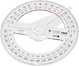 1 Pz Plastica 360 gradi 10cm goniometro circolare angolo righello Finder Forniture per ufficio scolastico
