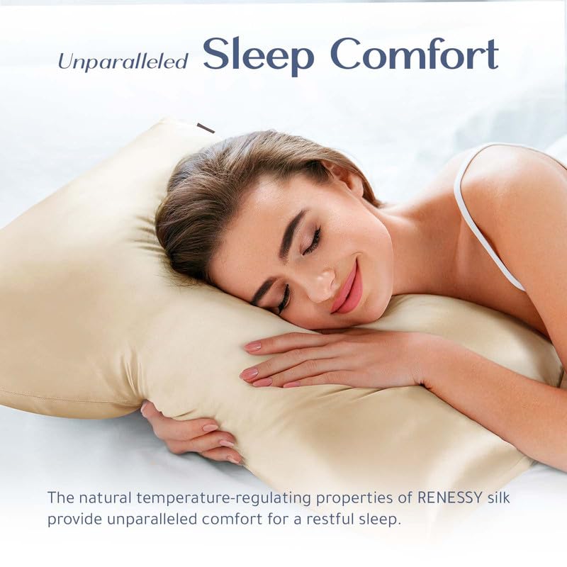 RENESSY Premium Silk Pillowcase 100% Organic Mulberry Silk, 22 Momme, Grade 6A, Oeko-Tex Certified in Germany - Image 3