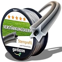 Gardazon Trimmerfaden mit Verstärkung - 2,4mm x 100m Vorsicht - extrem scharf - (Sternprofil) Freischneider Faden Universell - Mähfaden für Motorsense - Ersatzfaden für Rasentrimmer - Nylonfaden