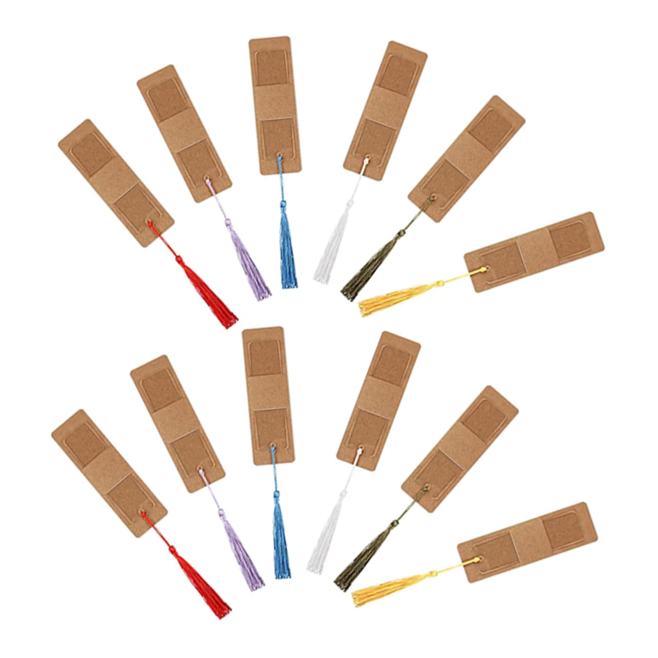 jojofuny 150 Set set di segnalibri marcatore marcatori spazi vuoti per kit di segnalibri fai da te scolastici segnalibro pagina bianca fai da te segni di libro carta kraft