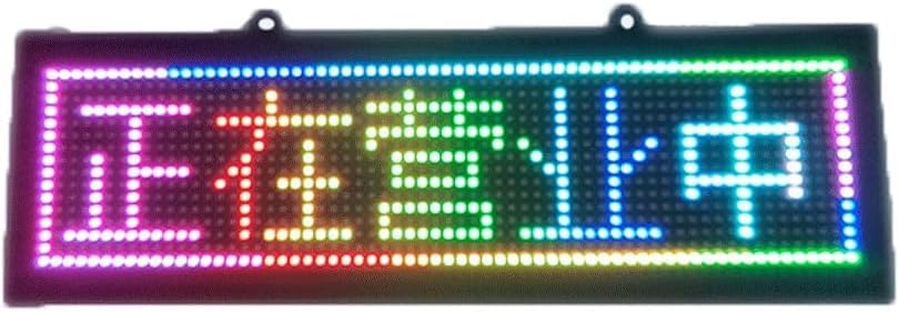 Pantalla LED programable de 34x10cm con texto en movimiento y animaciones para comercios