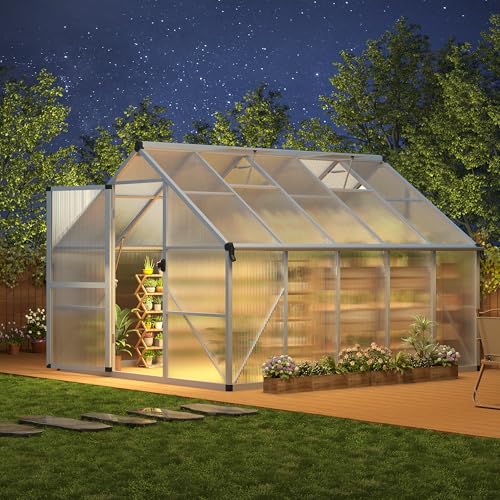 IDEALHOUSE 8x10 ft Greenhouse with Vent and Gutter