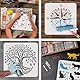 FINGERINSPIRE Flower Border Stencil 4 Style 29.7x21cm Wiederverwendbare Blumenschablone Rankenmuster Schablone Efeu Dekorationsvorlage zum Malen auf Wand, Möbel, Stoff, Holz und Papier