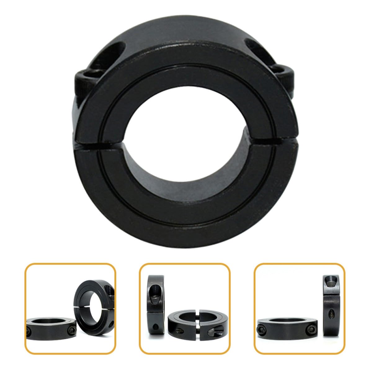 Steel Clamping Collar Shaft Collar with Screw for Shaft Locking, High Hardness and Anti-Rust Steel Material, Suitable for Cranes and Motors Applications