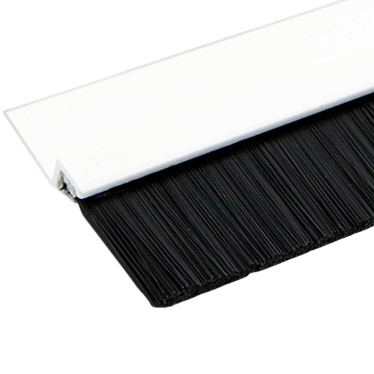Sealing Draught Excluder Strip, PVC Door Brush Strip Adhesive Backing Bottom Seal Multiple Sizes 1/2 Pcs(2 Pcs,L 70cm x Brush Height 60mm)