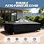 DUMOS Outdoor Furniture Cover Rectangular Heavy Duty 600D Waterproof UV Resistant Patio Sofa Couch Sectional Cover for Deck Table Chairs Backyard Dining Sets, 111"L x 74"W x 28"H, Classic Black