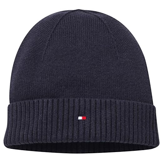 Tommy Hilfiger Stickad mössa för män PIMA CTN CASHMERE BEANIE