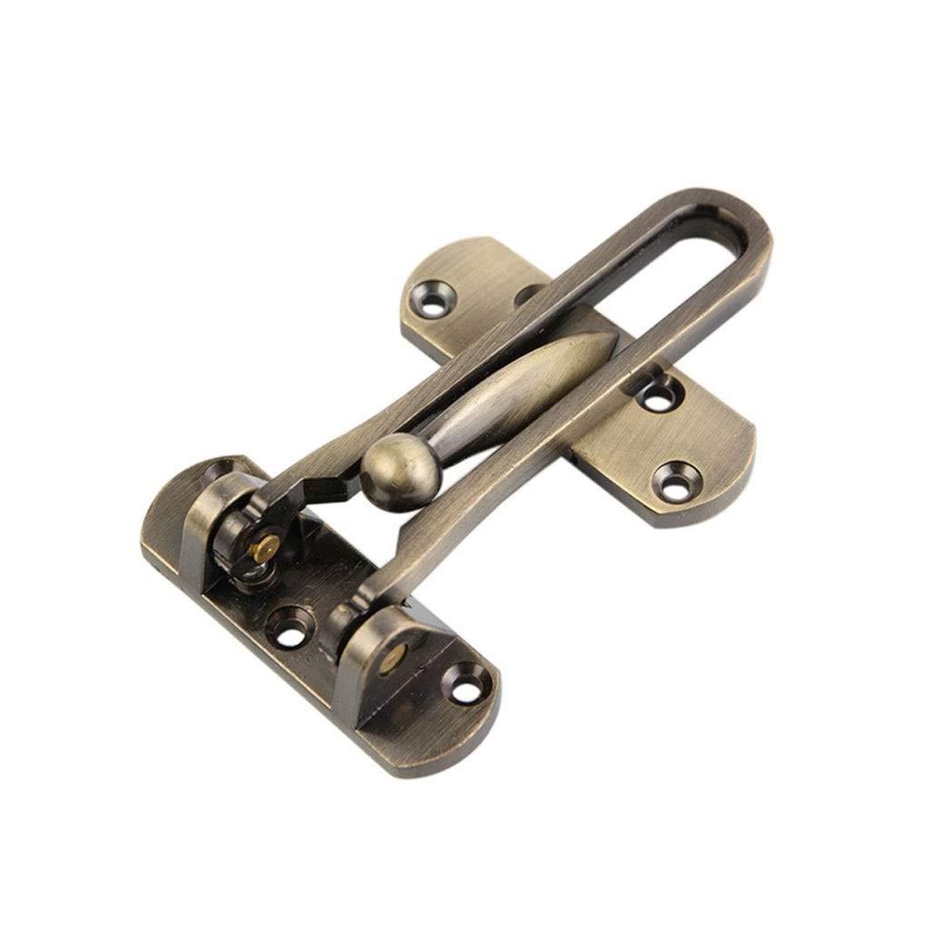 NVSFZGIYG Drawer 1Pc Zinc Alloy Door Bolt Sliding Lock Anti-Theft Hotel Office Security Chain Gate Cabinet Latches Decorative Hardware Handles(Nero)