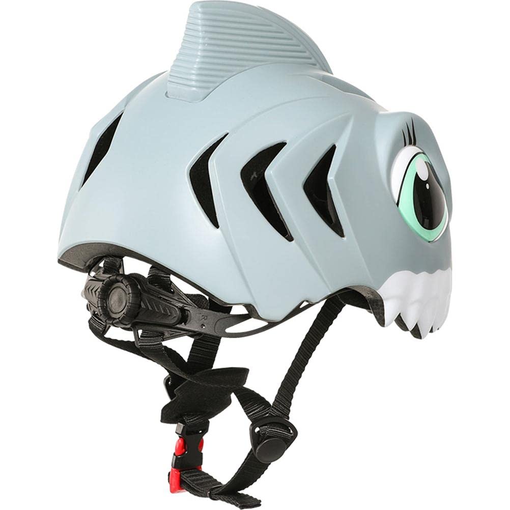 Casco de Ciclismo para Niños, Lindo Casco de Tiburón, Casco de Bicicleta para Niños de 3, 4, 5, 6, 7 y 8 Años, Casco de Patineta, Casco de Scooter