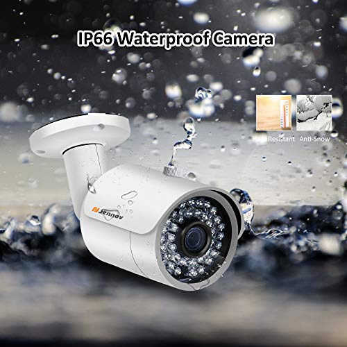 Jennov HD PoE Home Security Camera System with 4X Wired Outdoor PoE IP Cameras & Monitor,4 Channel HD NVR Security System w/ 1TB HDD for Home and Business 7/24 Recording Free App Remote View… - Thumbnail 5