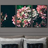 3 Piece Framed Canvas Wall Art Bohemian Colorful Bouquet Canvas Prints Home Artwork Decoration for Living Room,Bedroom - 16