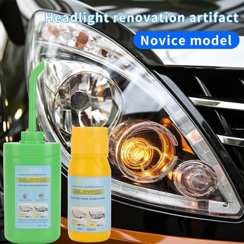 Image of 1Pc Advanced Nano Atomization Headlight Restoration Kit for Crystal Clear Car Lens Cleaning, Oxidation Removal, Long-Lasting Shine - Complete Auto Light Repair & Polishing Set