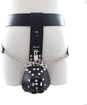 SM leather men chastity belt bondage underwear male gay ...