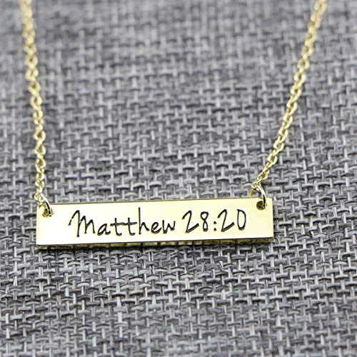 Inspirational Christmas Religious Gifts for Women 18K Gold Plated Bible Verse Necklace Christian Birthday Baptism Jewelry - Image 4