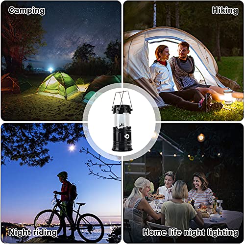 MeYuxg Pack of 2 LED Camping Lights, Solar Camping Lamp, Rechargeable Waterproof Camping Lantern, Hand Lamp, Power Bank, 3 Light Modes for Fishing, Hiking, Adventure, Hunting - Image 4