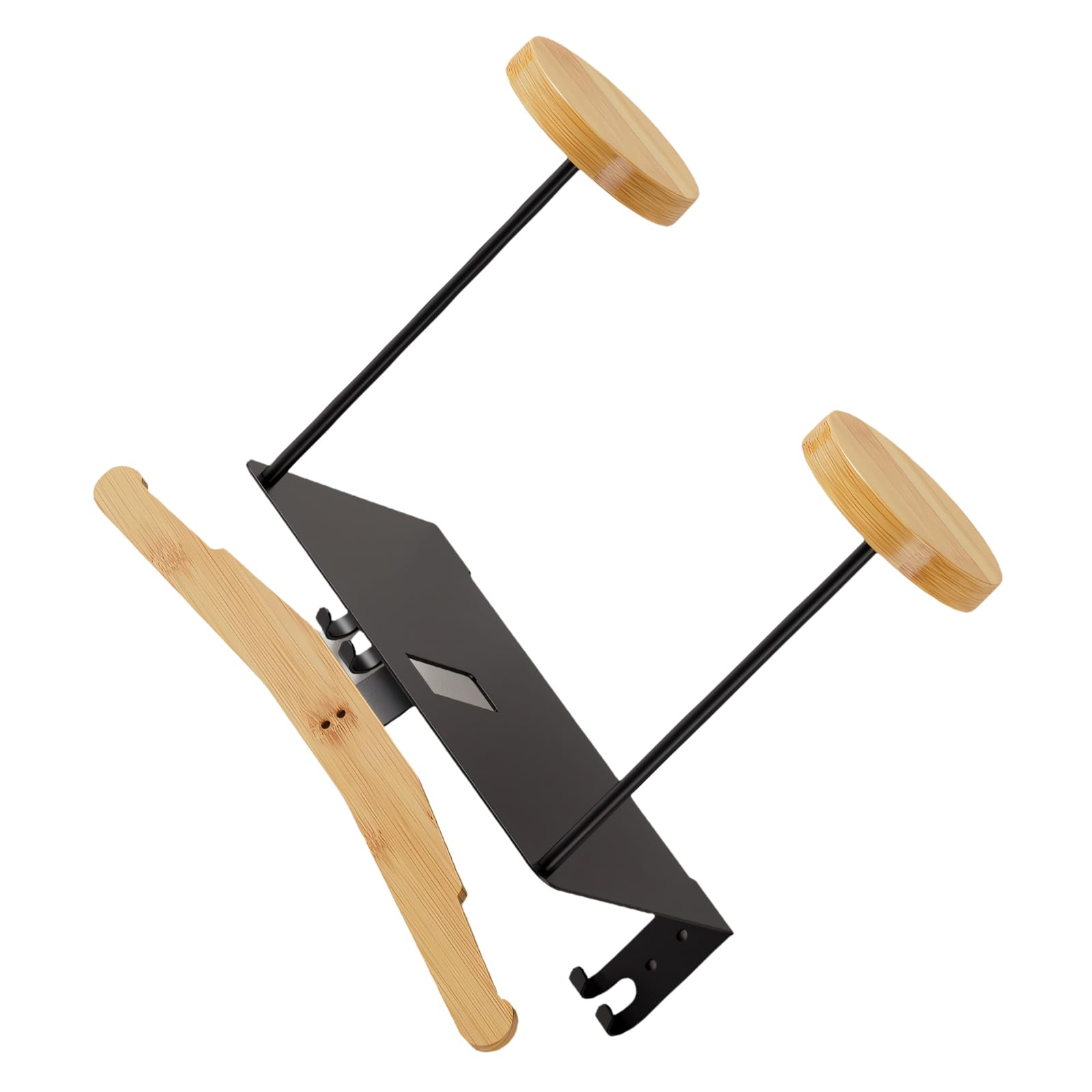 Supporto da parete porta attrezzi leggero in alluminio e legno premium per riporre accessori in garage o porta caschi multiuso a casa