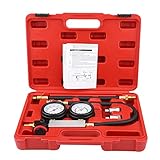 【Perfekte Anwendung】 Lecktester-Benzinmotor Zur Erkennung einer Vielzahl häufiger Motorfehler wie verschlissene Kolbenringe, Zylinderkopfrisse, verschlissene Ventile und durchgebrannte Kopfdichtungen. Es überprüft das Ausmaß der Leckage in einem Motorzylinder und hilft bei der Ermittlung der Quelle. Deal zum Testen von LKWs und Automodellen, bei denen der Abstand minimal ist.