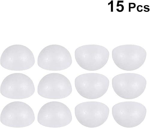 Miniatura 2 de 15 piezas de 3.5 in de media espuma para niños, accesorios de arreglo floral, material de manualidades, adorno de Navidad, decoración de pintura,