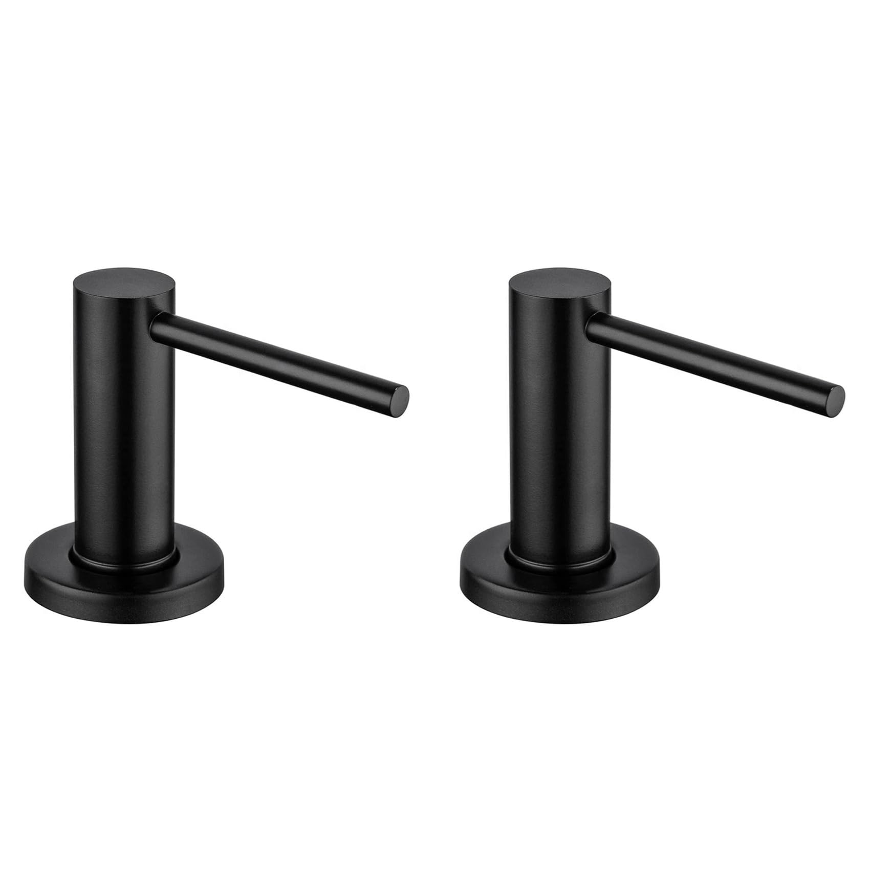 Hndhbfgrt 2X Kitchen Sink Soap Dispenser Countertop Pump Hand Lotion Built in Bottle Stainless Steel Black