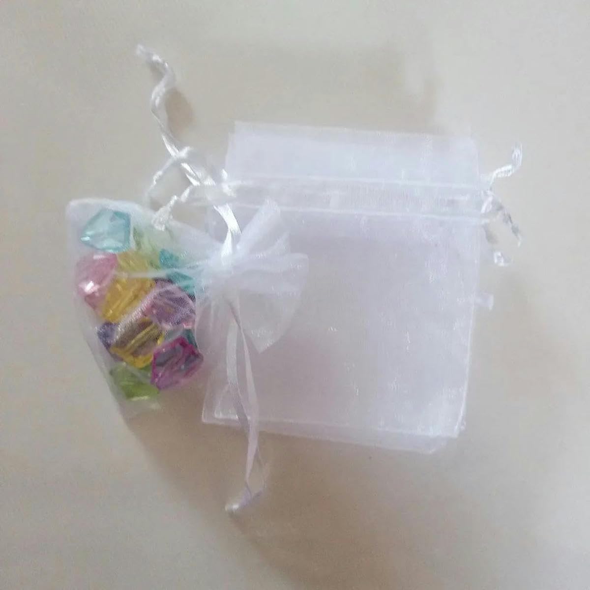 Sacchetti regalo in organza Sacchetti con coulisse 100 sacchetti for confezioni regalo di grandi dimensioni, sacchetti for gioielli, caramelle di nozze, sacchetti in organza, sacchetti for esposizione