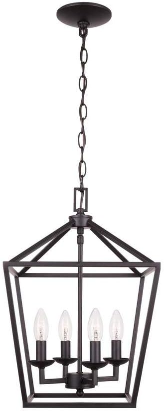 Home Decorators Collection 4- Light Bronze Caged Chandelier