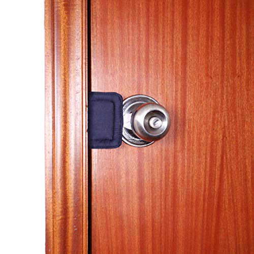 Image of Door Silencer Door Jammer Door Closer Cushion Nursery Door Silencer Door Latch Cover 3 Pack for Noise Reducing Quiet Doors Baby Toddler Safety 3.25 x 5.5 Inch (New Navy Blue)