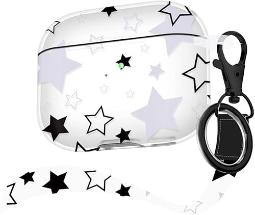 Funda compatible con Airpods de 3 generación con cordón, funda para Airpods portátil y a prueba de golpes para mujeres y hombres, estrella de cinco