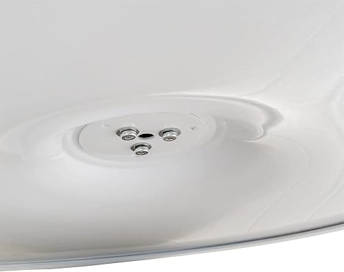 Miniatura 6 de DKLGG Mesa de comedor redonda moderna de 42 pulgadas con tablero de mesa de MDF mesa de pedestal de base de metal mesa de cocina para 4 a 6 personas