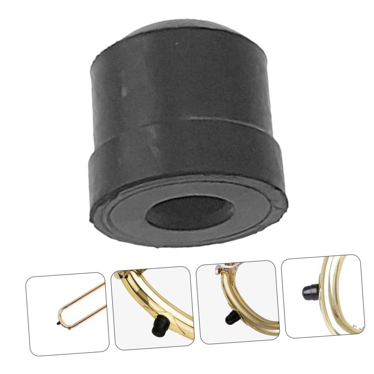 Toyvian Tapas de Goma Extremos del Trombón Accesorios Negros 6 Piezas Ajuste Seguro y Fácil Instalación para Protección y Reparación del Instrumento