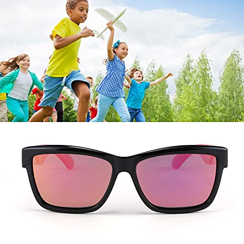 FEISEDY Kids Sunglasses UV400 Protection Polarized Lenses Boys Girls Age 3-9 TPEE Rubber Square Flexible Shades B28062