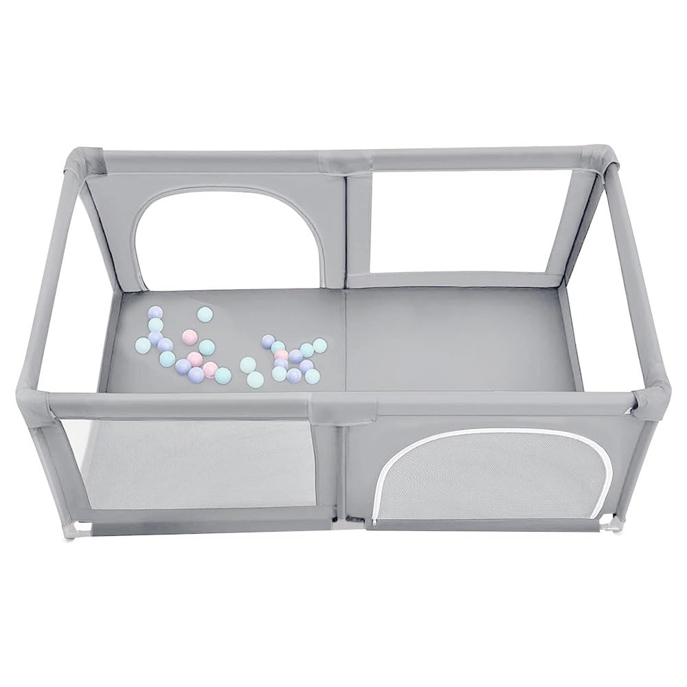 Parque para cachorros con puerta, parque para cachorros o perros pequeños, valla sólida de tela gruesa y malla de nailon de alta resistencia, lavable a máquina, interior/exterior, 180 x 120 x 66 cm