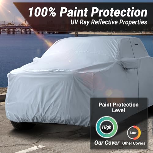 Image of iCarCover Fits 2005-2025 Toyota Tacoma Double Cab, 6.1 ft. Regular Bed Truck Cover Automobiles Form-Fit Padded Full Exterior Waterproof Automobiles Protection Covers