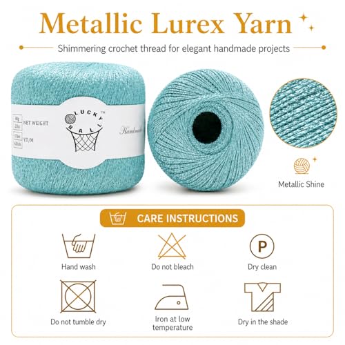 Image of 80g Sparkle Silver Lurex Thread Shining Yarn, Metallic Crochet Thread Yarn for Crocheting, Sparkle Metallic for Knitting Clothes, Car Charm, Keychain Charm(Bright Green)