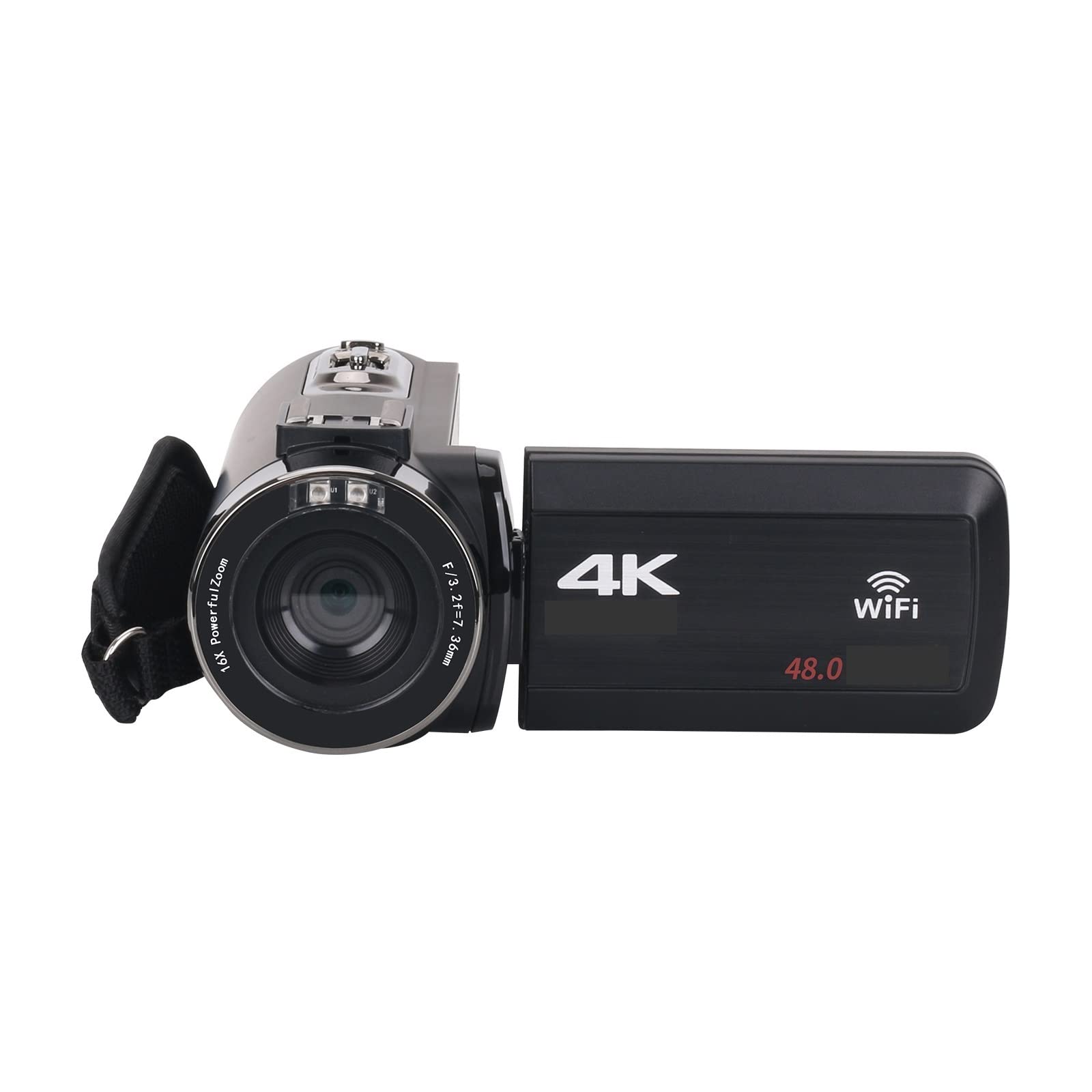 Cámara de Video Vlog 4K Completa for transmisión en Vivo Videocámara Digital al Aire Libre Webcam 16X Grabadora de fotografía(128G SD Card,Silver)